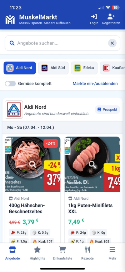 MuskelMarkt App Screenshot