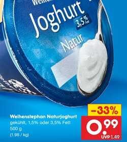 500g Weihenstephan Naturjoghurt