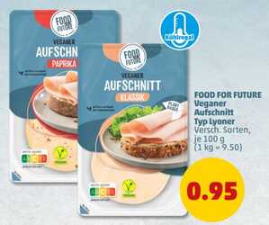 100g FOOD FOR FUTURE Veganer Aufschnitt Typ Lyoner