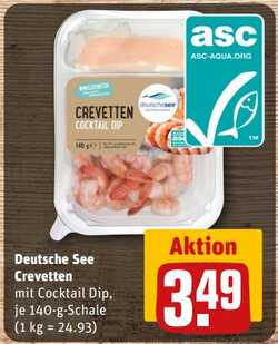 140g Deutsche See Crevetten mit Cocktail Dip