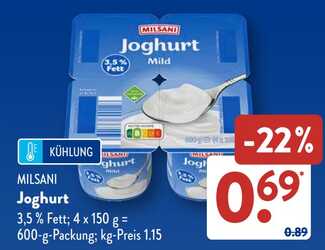 600g MILSANI Joghurt 3,5% Fett