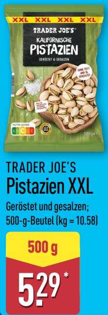 500g TRADER JOE'S Kalifornische Pistazien
