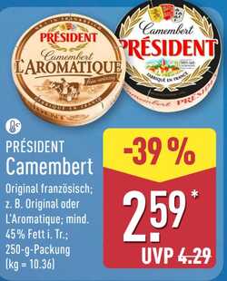 250g PRÉSIDENT Camembert