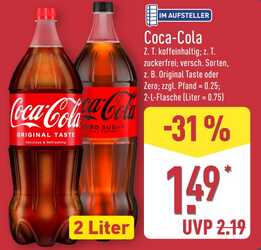 2 Liter Coca-Cola Zero