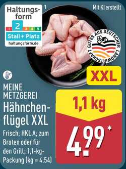 1,1kg Hähnchenflügel XXL