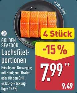 500g GOLDEN SEAFOOD Lachsfiletportionen