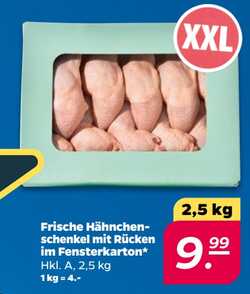 2,5kg Frische Hähnchenschenkel mit Rücken
