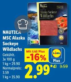 100g NAUTICA MSC Alaska Sockeye Wildlachs