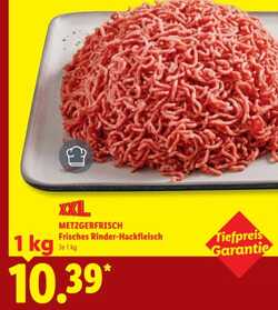 1kg Frisches Rinder-Hackfleisch