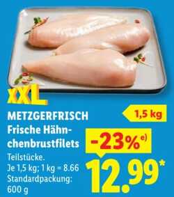 1,5kg Frische Hähnchenbrustfilets