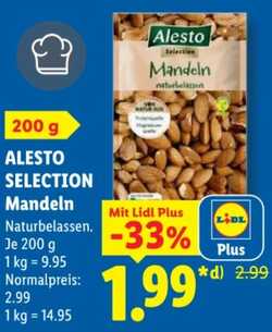 200g Alesto Selection Mandeln naturbelassen