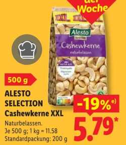 500g Alesto Selection Cashewkerne XXL