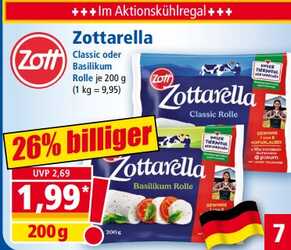 200g Zottarella Classic Rolle
