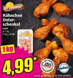 1kg Hähnchen Unterschenkel natur