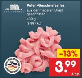 400g Puten-Geschnetzeltes aus der mageren Brust