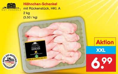 2kg Hähnchen-Schenkel mit Rückenstück