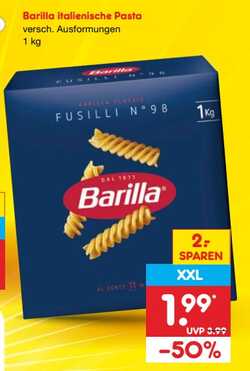 1kg Barilla italienische Pasta Fusilli N° 98