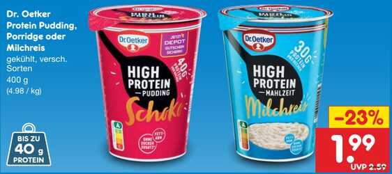 400g Dr. Oetker High Protein Pudding