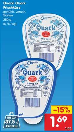 250g Quarki Quark Frischkäse