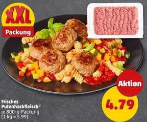 800g Frisches Putenhackfleisch