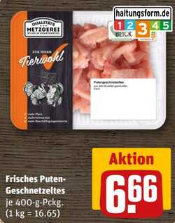 400g Frisches Putengeschnetzeltes
