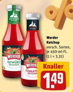450ml Werder Ketchup