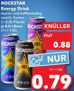 500ml Rockstar Energy Drink Zero Sugar