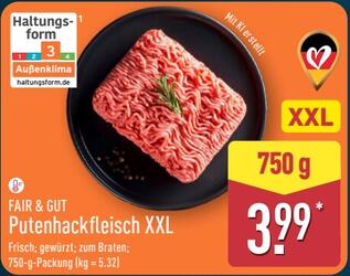 750g Fair & Gut Putenhackfleisch