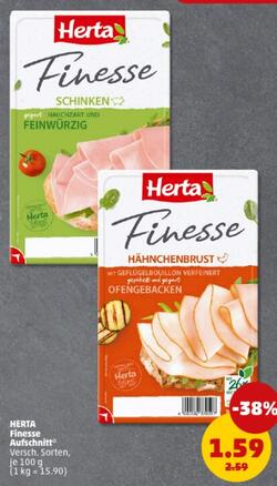 100g HERTA Finesse Aufschnitt Hähnchenbrust
