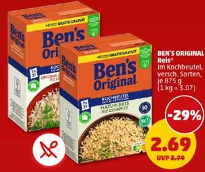 875g BEN’S ORIGINAL Natur-Reis Kochbeutel