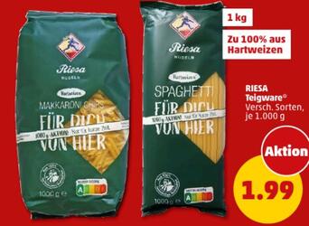 1kg RIESA Teigware Hartweizen