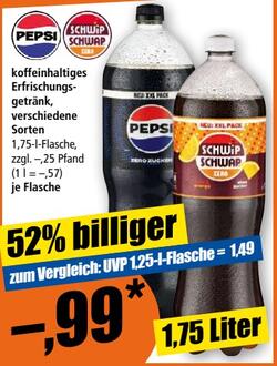 1,75l PEPSI koffeinhaltiges Erfrischungsgetränk Zero Zucker