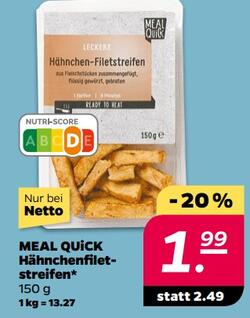 150g MEAL QUICK Hähnchenfiletstreifen