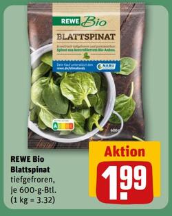 600g REWE Bio Blattspinat