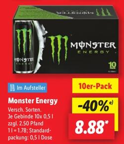 10x 500ml Monster Energy Drink Ultra Zero