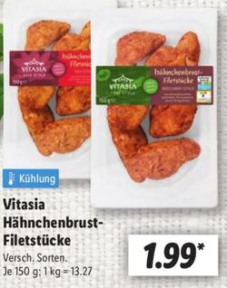150g Vitasia Hähnchenbrust-Filetstücke