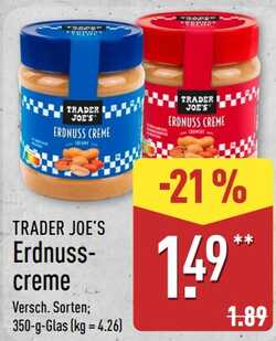 350g TRADER JOE'S Erdnusscreme