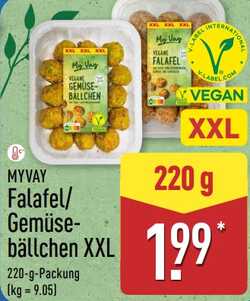 220g MYVAY Falafel/Gemüse-Bällchen XXL