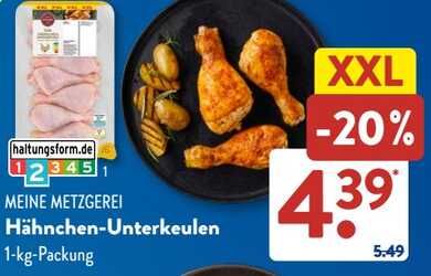 1kg Hähnchen-Unterkeulen