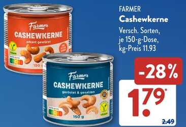 150g Farmer Cashewkerne