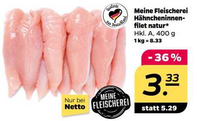 400g Meine Fleischerei Hähncheninnenfilet natur