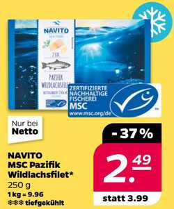 250g Navito MSC Pazifik Wildlachsfilet