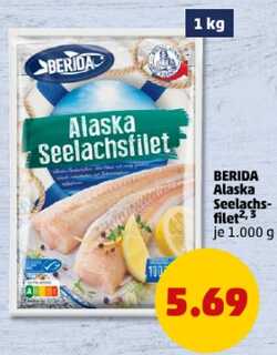 1kg BERIDA Alaska Seelachsfilet
