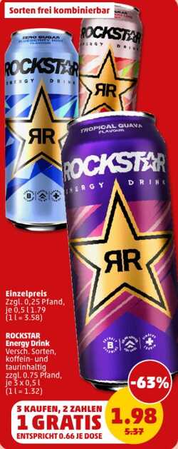 500ml ROCKSTAR Energy Drink