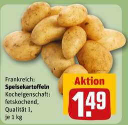 1kg Speisekartoffeln, fetskochend, Qualität I