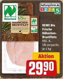 1kg REWE Bio Frische Hähnchen-Brustfilets