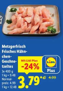 400g Frisches Hähnchen-Geschnetzeltes