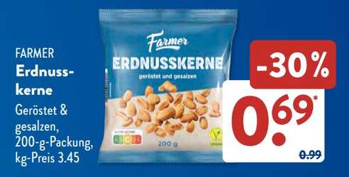 200g Farmer Erdnusskerne geröstet & gesalzen
