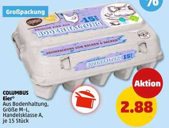 15 Stück Columbus Eier Aus Bodenhaltung