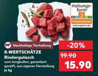 1kg Rindergulasch vom Jungbullen